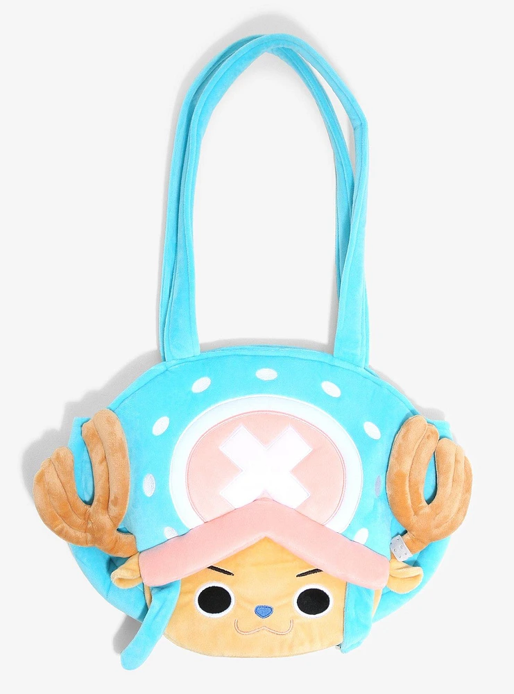 One Piece Chopper Large Face Plush Tote Bag