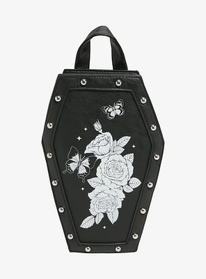 Butterfly Rose Coffin Mini Backpack