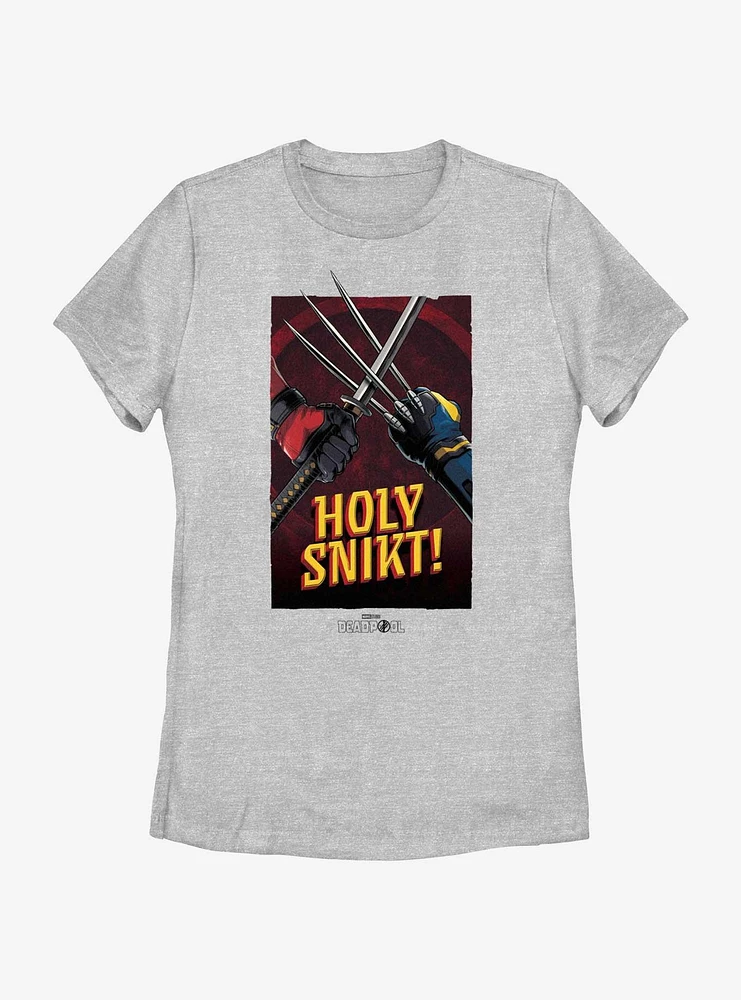 Marvel Deadpool & Wolverine Holy Snikt Poster Womens T-Shirt