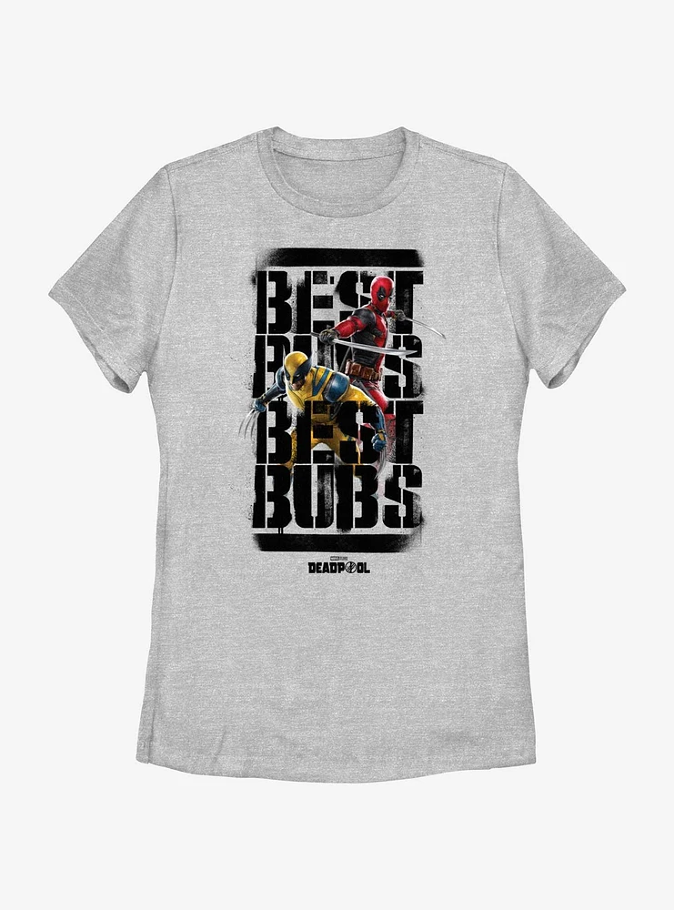 Marvel Deadpool & Wolverine Best Bubs Heroes Womens T-Shirt