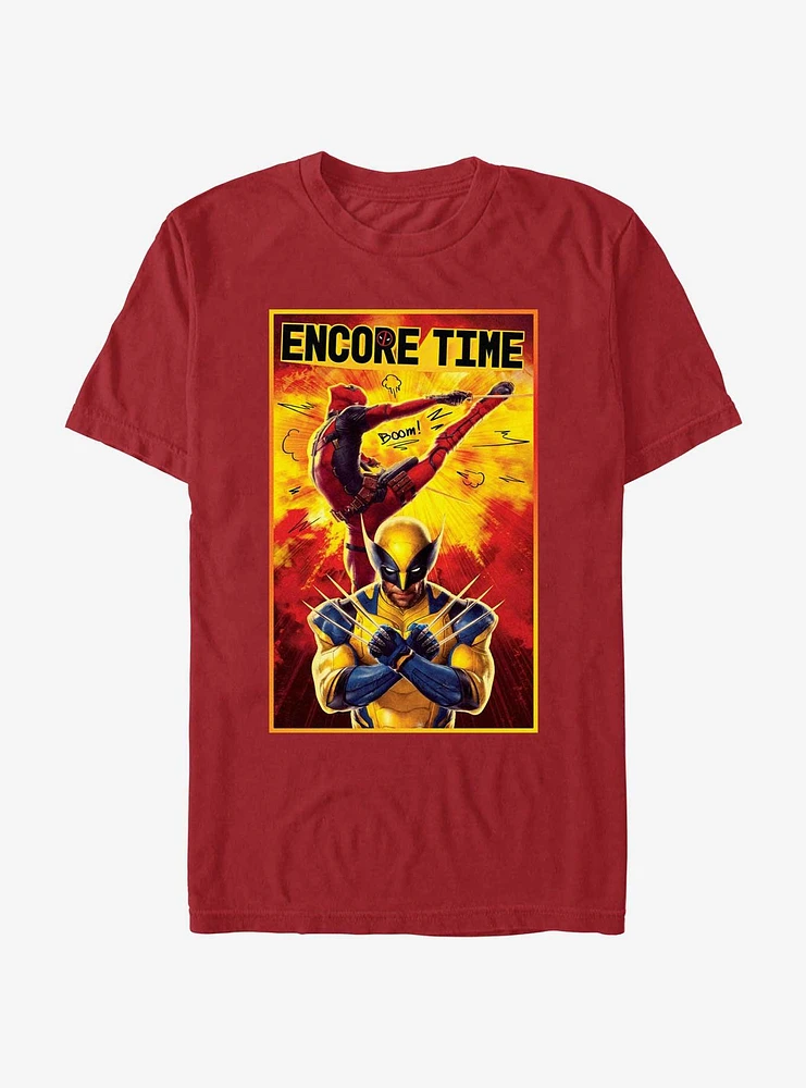 Marvel Deadpool & Wolverine Encore Time Poster T-Shirt