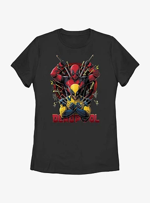 Marvel Deadpool & Wolverine Out Of Danger Womens T-Shirt