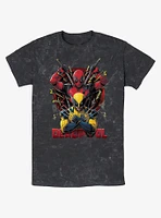 Marvel Deadpool & Wolverine Out Of Danger Mineral Wash T-Shirt