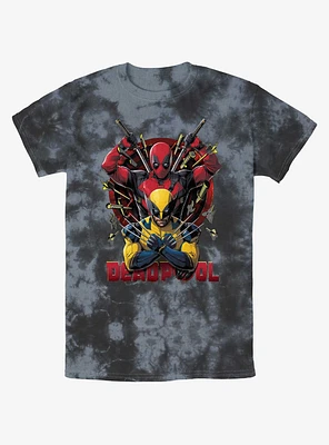 Marvel Deadpool & Wolverine Out Of Danger Tie-Dye T-Shirt