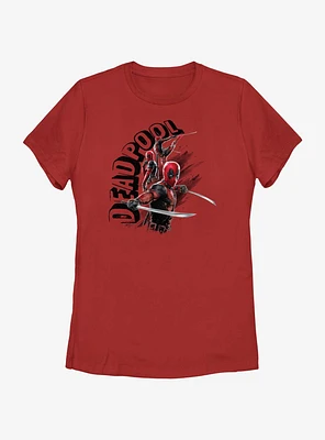 Marvel Deadpool & Wolverine Action Poses Womens T-Shirt