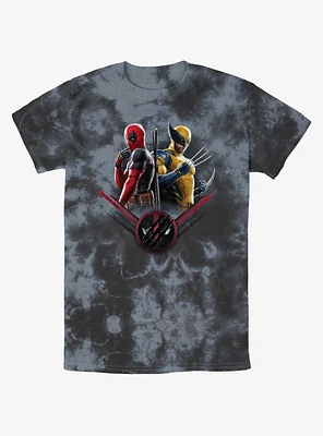 Marvel Deadpool & Wolverine X Force Pair Tie-Dye T-Shirt