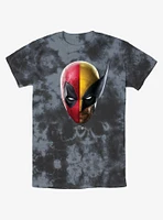 Marvel Deadpool & Wolverine Half Portrait Tie-Dye T-Shirt