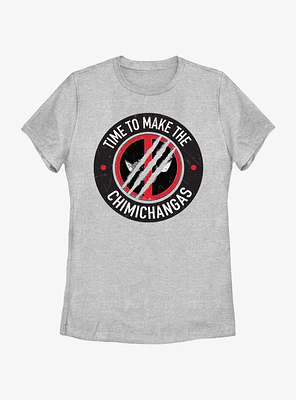 Marvel Deadpool & Wolverine Time To Make The Chimichangas Womens T-Shirt