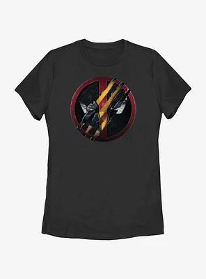 Marvel Deadpool & Wolverine Clawing Through Womens T-Shirt