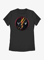 Marvel Deadpool & Wolverine Clawing Through Womens T-Shirt