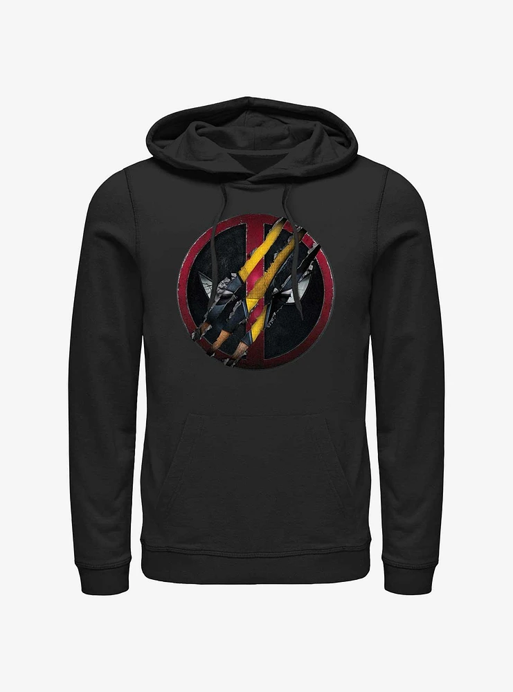 Marvel Deadpool & Wolverine Clawing Through Hoodie