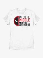 Marvel Deadpool & Wolverine Aim For The Middle Womens T-Shirt