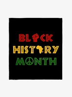 Black History Month Icons Throw Blanket