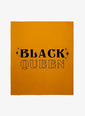 Black History Month Black Queen Throw Blanket