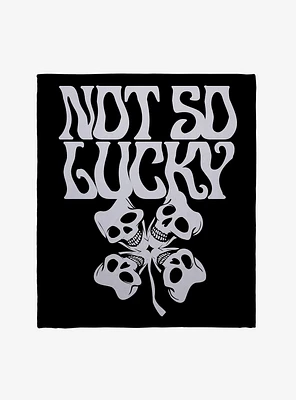 St. Patrick's Day Not So Lucky Skull Clover Throw Blanket