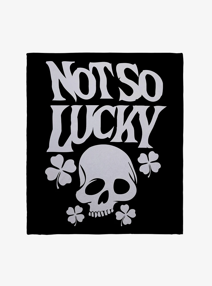 St. Patrick's Day Not So Lucky Skull Throw Blanket