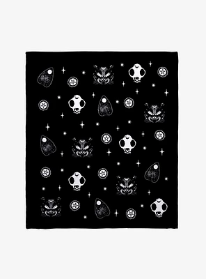 Black Cat Coven Throw Blanket