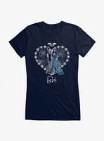 Corpse Bride Spiderweb Heart Portrait Girls T-Shirt