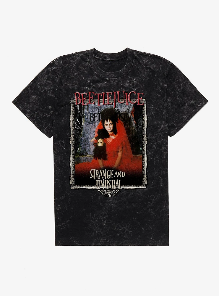 Beetlejuice Framed Strange And Unusual Mineral Wash T-Shirt