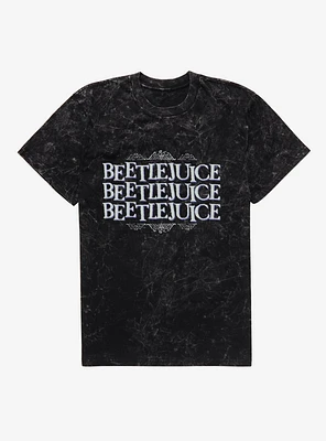 Beetlejuice Say It Three Times Mineral Wash T-Shirt