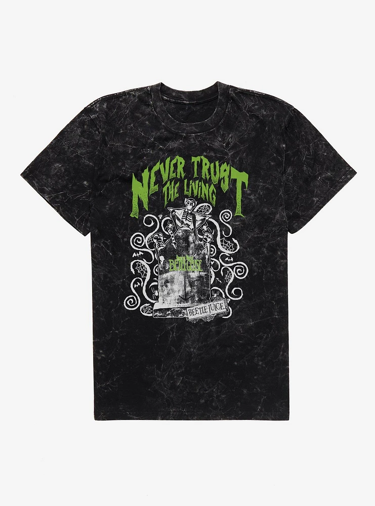 Beetlejuice Never Trust The Living Mineral Wash T-Shirt