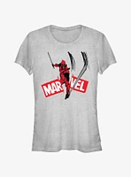 Marvel Deadpool & Wolverine Logo Slash Girls T-Shirt