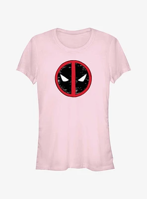 Marvel Deadpool & Wolverine Evil Eye Sketch Logo Girls T-Shirt