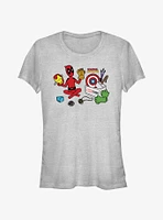 Marvel Deadpool & Wolverine Avengers Things Girls T-Shirt