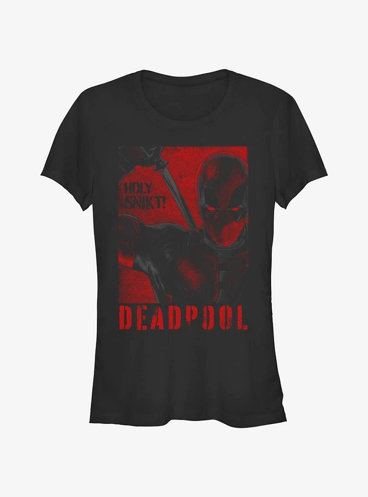 Marvel Deadpool & Wolverine Holy Snikt Poster Girls T-Shirt Hot Topic Web Exclusive