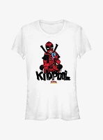 Marvel Deadpool & Wolverine Kidpool Sitting Girls T-Shirt