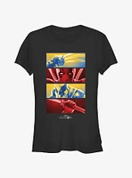 Marvel Deadpool & Wolverine Battle Sequence Panels Girls T-Shirt