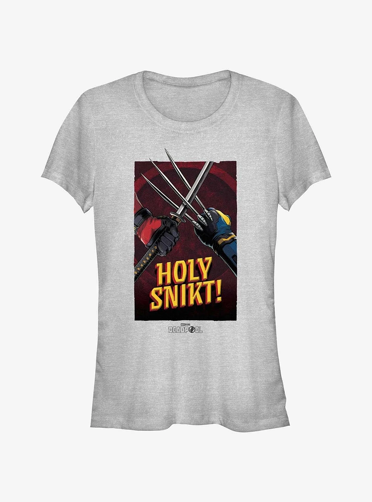 Marvel Deadpool & Wolverine Holy Snikt Poster Girls T-Shirt