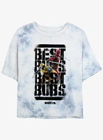 Marvel Deadpool & Wolverine Best Bubs Heroes Girls Tie-Dye Crop T-Shirt