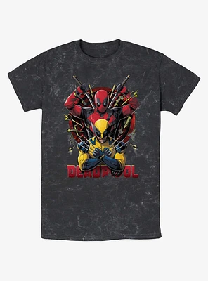 Marvel Deadpool & Wolverine Out Of Danger Mineral Wash T-Shirt