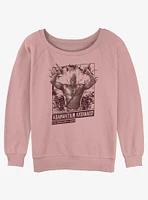 Marvel Deadpool & Wolverine Adamantium Katanas Girls Slouchy Sweatshirt