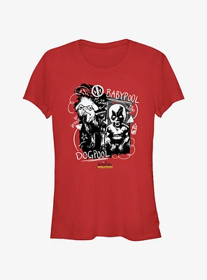 Marvel Deadpool & Wolverine Babypool And Dogpool Girls T-Shirt