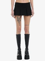 Black Pleated Micro Skort