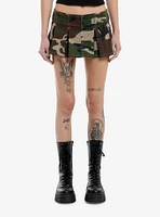 Camo Pleated Micro Skort