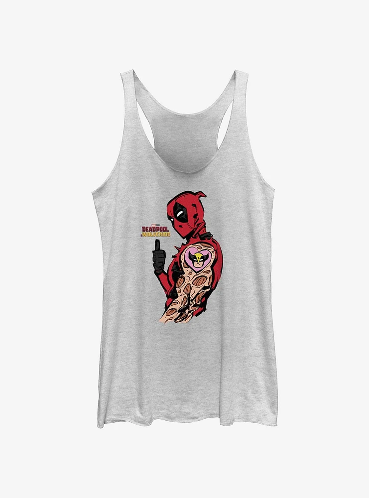 Marvel Deadpool & Wolverine Heart Tattoo Girls Tank