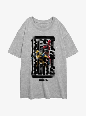 Marvel Deadpool & Wolverine Best Bubs Heroes Girls Oversized T-Shirt