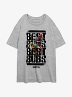 Marvel Deadpool & Wolverine Best Bubs Heroes Girls Oversized T-Shirt