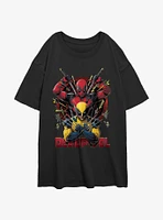 Marvel Deadpool & Wolverine Out Of Danger Girls Oversized T-Shirt