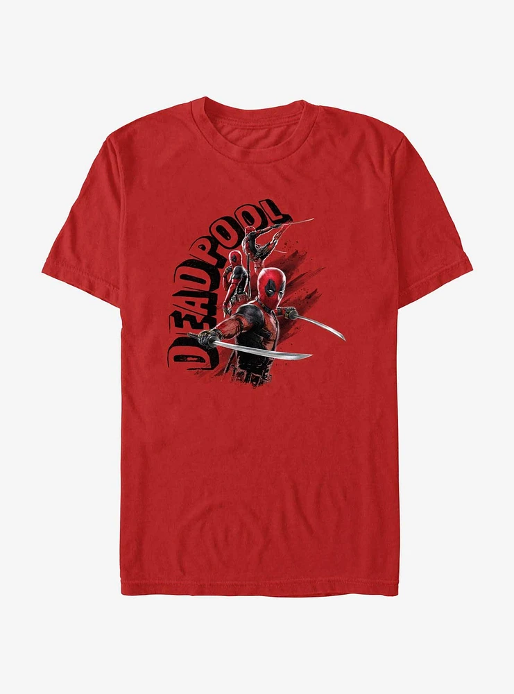 Marvel Deadpool & Wolverine Action Poses T-Shirt