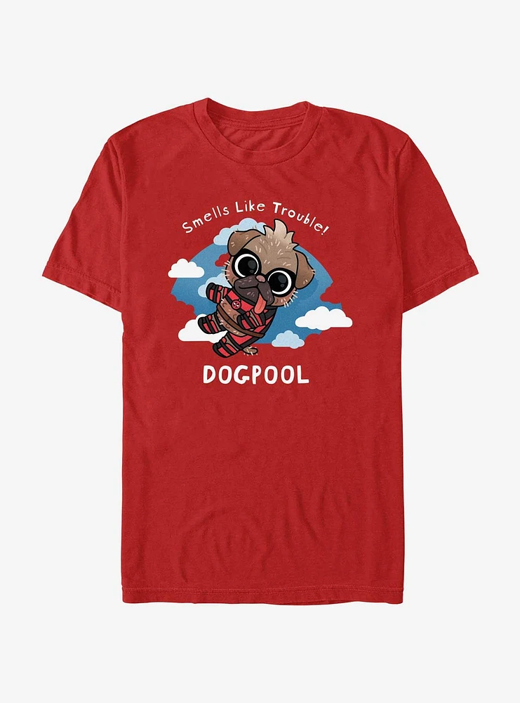 Marvel Deadpool & Wolverine Dogpool Smells Like Trouble T-Shirt