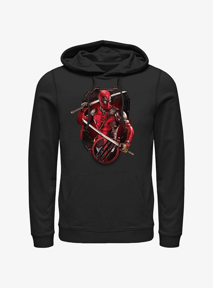 Marvel Deadpool & Wolverine Pose Badge Hoodie