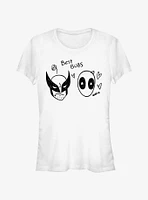 Marvel Deadpool & Wolverine Best Bubs Scribbles Girls T-Shirt