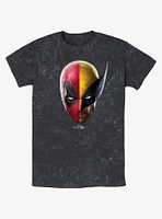 Marvel Deadpool & Wolverine Half Portrait Mineral Wash T-Shirt