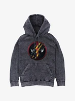 Marvel Deadpool & Wolverine Clawing Through Mineral Wash Hoodie