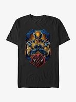 Marvel Deadpool & Wolverine Pose Badge T-Shirt