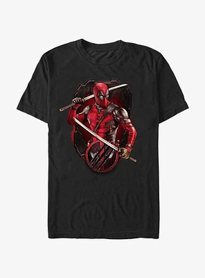 Marvel Deadpool & Wolverine Pose Badge T-Shirt